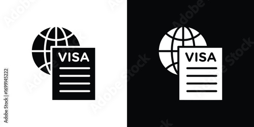Visa icon symbol infographics website design, logo, app, UI