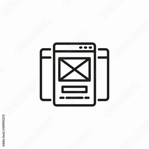 browser tabs screen icon sign vector