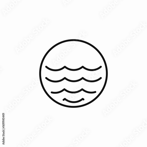 circular water waves icon sign vector
