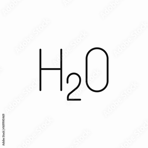 chemical formula water icon sign vector