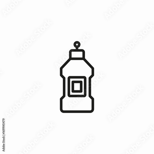cleaning liquid bottle icon sign vector