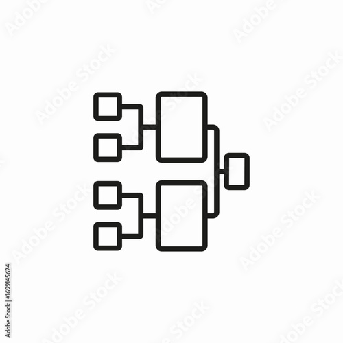 complex flowchart diagram icon sign vector