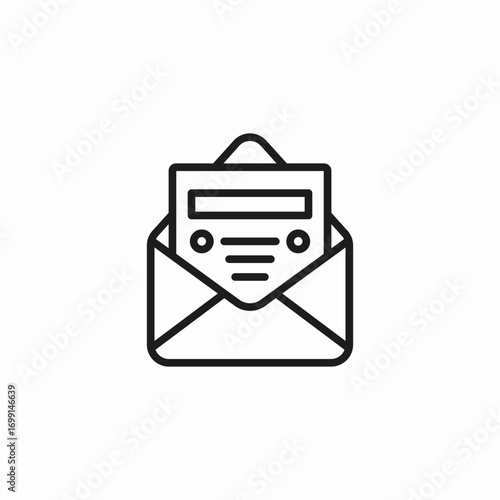 email in envelope icon sign vector