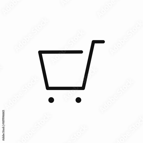 empty shopping cart icon sign vector
