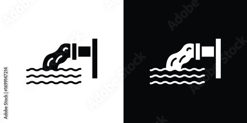 Sewage icon symbol infographics website design, logo, app, UI