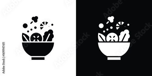Salad icon symbol infographics website design, logo, app, UI
