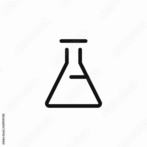 laboratory flask beaker icon sign vector