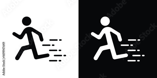 Running icon symbol infographics website design, logo, app, UI