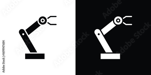 Robot arm icon symbol infographics website design, logo, app, UI