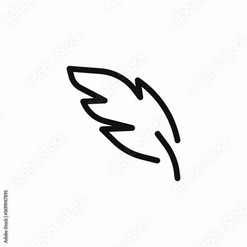 lightweight feather plume icon sign vector