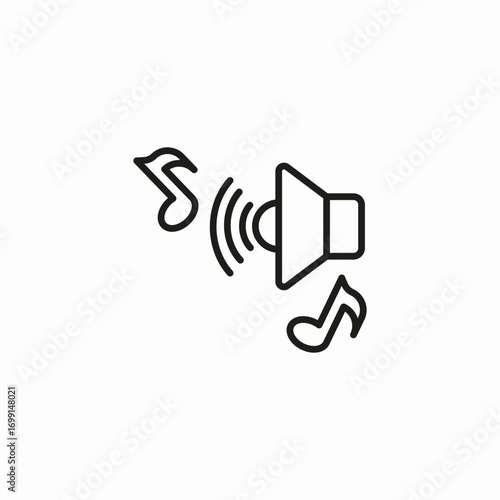 loudspeaker sound wave icon sign vector
