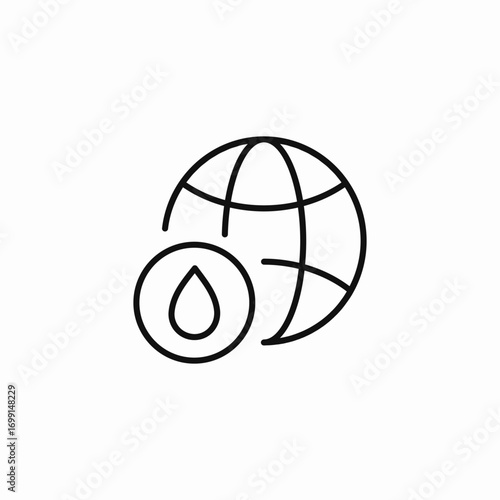 magnifying glass globe icon sign vector