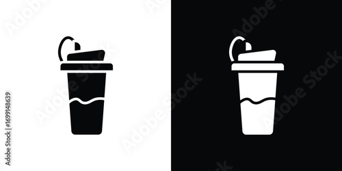 Protein shake icon symbol infographics website design, logo, app, UI