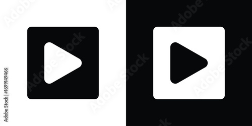 Play icon symbol infographics website design, logo, app, UI