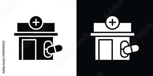 Pharmacy icon symbol infographics website design, logo, app, UI