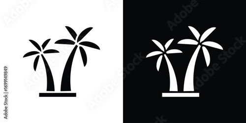 Palm tree icon symbol infographics website design, logo, app, UI