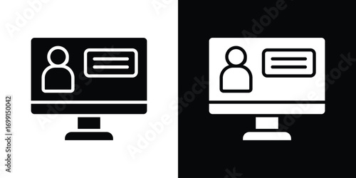 Online course icon symbol infographics website design, logo, app, UI
