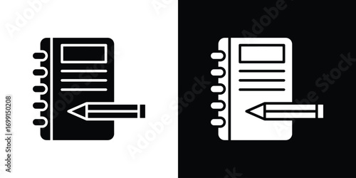Notebook icon symbol infographics website design, logo, app, UI