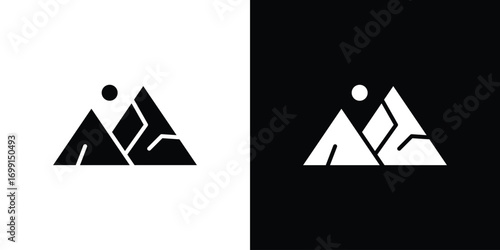 Mountain icon symbol infographics website design, logo, app, UI