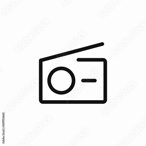 simple radio receiver icon sign vector