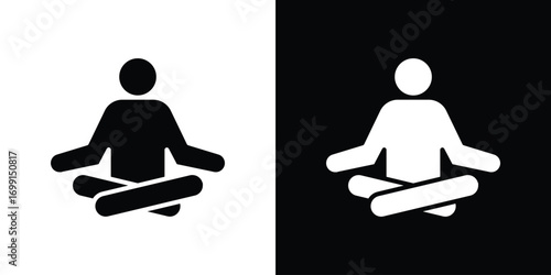 Meditation icon symbol infographics website design, logo, app, UI