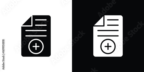 Medical report icon symbol infographics website design, logo, app, UI