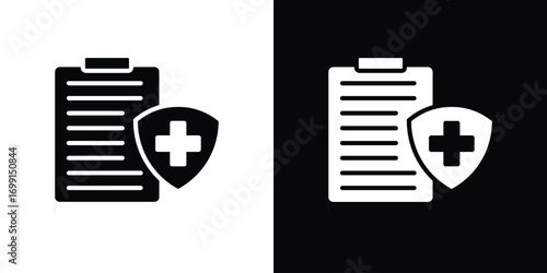 Medical insurance icon symbol infographics website design, logo, app, UI