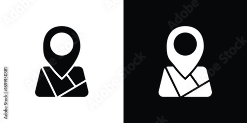Map icon symbol infographics website design, logo, app, UI