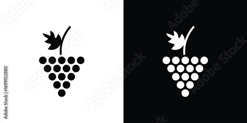 Grapes icon symbol infographics website design, logo, app, UI