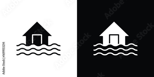 Flood icon symbol infographics website design, logo, app, UI