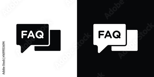 FAQ icon symbol infographics website design, logo, app, UI