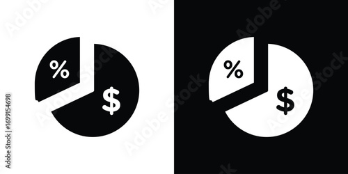 Dividend icon symbol infographics website design, logo, app, UI
