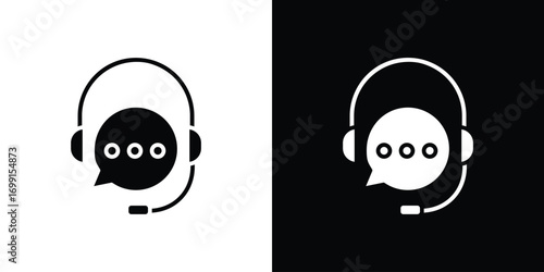 Customer service icon symbol infographics website design, logo, app, UI