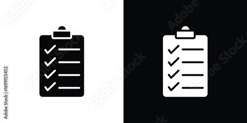 Checklist icon symbol infographics website design, logo, app, UI