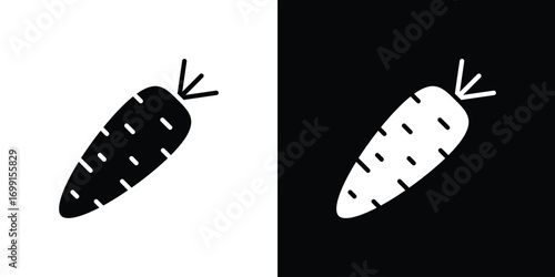 Carrot icon symbol infographics website design, logo, app, UI