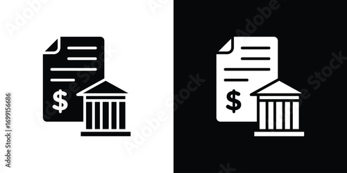 Bank statement icon symbol infographics website design, logo, app, UI