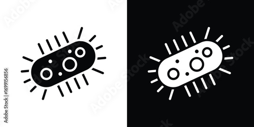Bacteria icon symbol infographics website design, logo, app, UI
