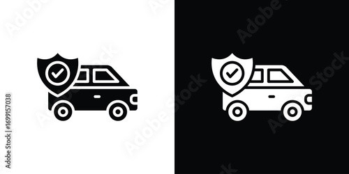Auto insurance icon symbol infographics website design, logo, app, UI