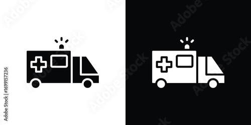 Ambulance icon symbol infographics website design, logo, app, UI
