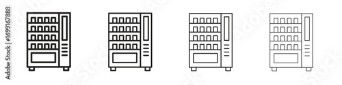 Vending machine icon line design. thin line vector icon set.