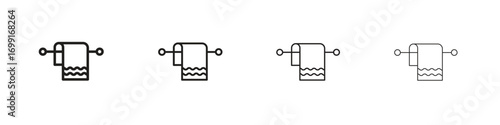 Towel icon line design. thin line vector icon set.