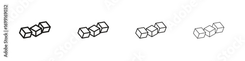 Sugar icon line design. thin line vector icon set.