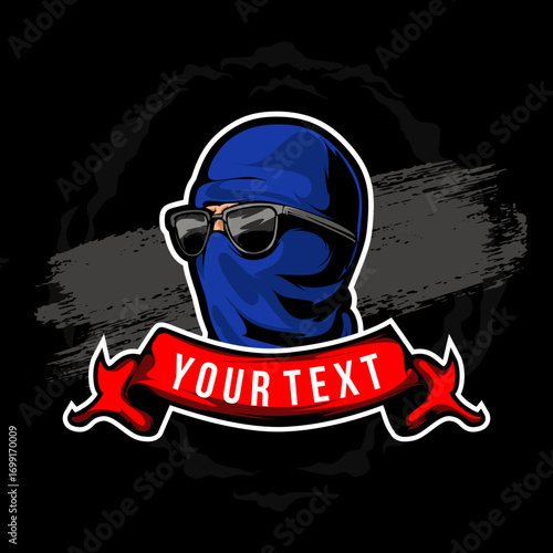 vector illustration of a ultras hooligan casual football sticker logo design