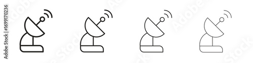 Satellite dish icon line design. thin line vector icon set.