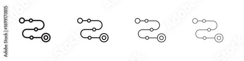 Roadmap icon line design. thin line vector icon set.