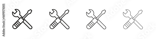 Repair tools icon line design. thin line vector icon set.
