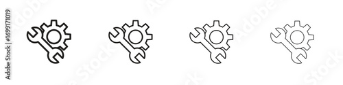 Repair icon line design. thin line vector icon set.