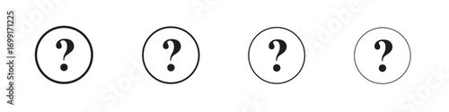 Question mark icon line design. thin line vector icon set.