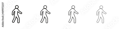 Pedestrian icon line design. thin line vector icon set.
