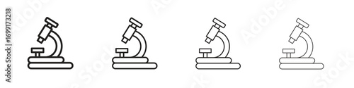 Microscope icon line design. thin line vector icon set.